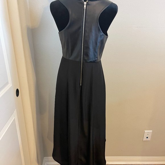 High-Low Black Leather Top Romeo and Juliet Dress, Size S - Picture 2 of 3